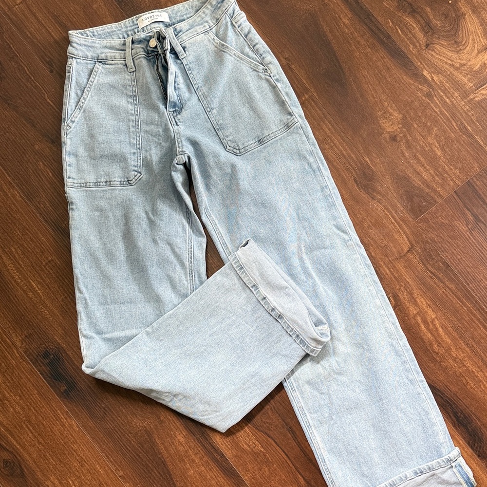 High Rise Light Blue Carpenter Jeans